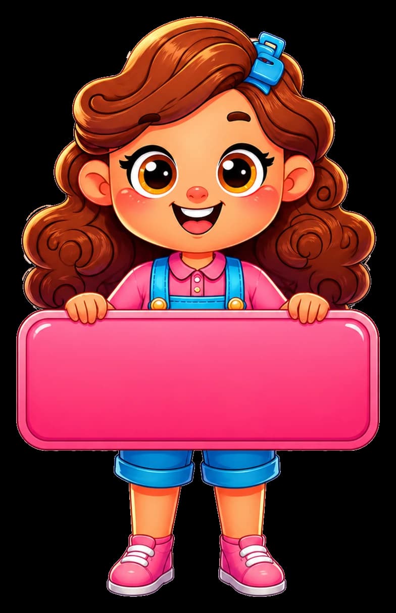 Personagem apresentando a orientação da professora Renata