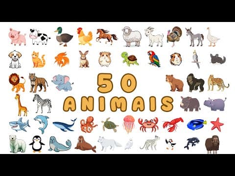 Miniatura do vídeo Descobrindo e aprendendo 50 animais